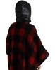 Dolce & Gabbana Black Red Buffalo Check Hooded Poncho Jacket