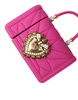 Dolce & Gabbana Pink Silicone Devotion Heart Bag Gold Chain Airpods Case