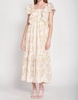 opposites eyelet dress in beige