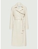 Marella Queen Faux Leather Coat Col: 002 Cream, Size: 8