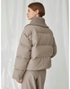 Giano Ribbed Collar Short Puffer Jacket Col: 002 Turtledove