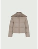 Giano Ribbed Collar Short Puffer Jacket Col: 002 Turtledove