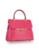 Atlanta Top Handle Satchel Bag W/Shoulder Strap - Pink