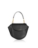 Astorya Leather Mini Bag W/Shoulder Strap - Black