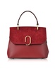 Thais Suede & Leather Red Satchel Bag - red