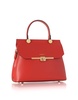 Atlanta Top Handle Satchel Bag W/Shoulder Strap - Red