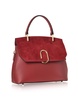 Thais Suede & Leather Red Satchel Bag - red