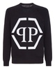 intarsia-logo crewneck jumper