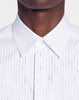 Fitted shirt with an embroidered bib front