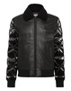 leather and nylon jacket