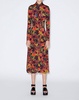 slim shirt dress in mosaic flowers