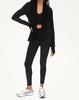 celine fleece cardigan in black