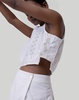 Boxy Coconut White Crop Top