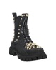 Dolce & Gabbana Black Leather Studded Combat Boots