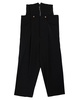 Black Straight Leg Trousers with Corset Detail