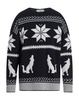 patterned-jacquard knitted jumper