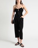 Black Straight Leg Trousers with Corset Detail