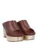 Oli leather platform mules