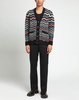 zigzag-woven ribbed cardigan