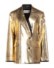 Gold-foiled pinstripe blazer