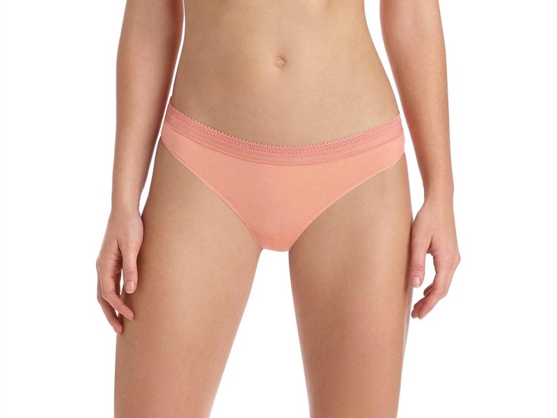 pure pima thong panty in peach blossom