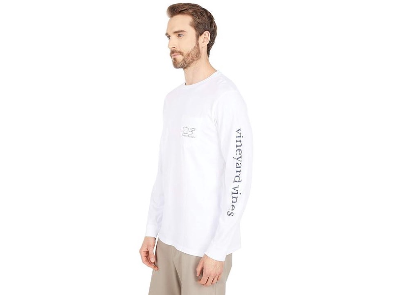 Long Sleeve Vintage Whale Pocket T-Shirt