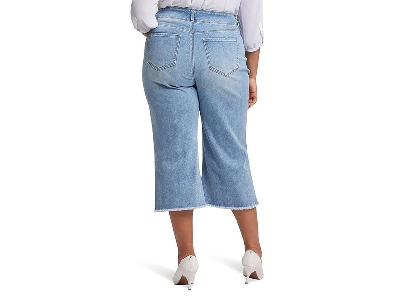 Plus Brigitte Wide Leg Capri Jeans Corfu