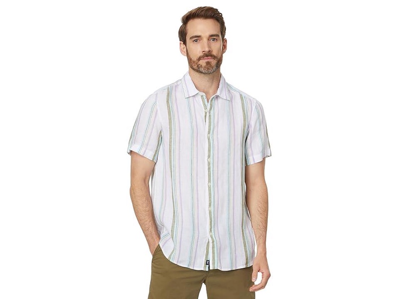 Stripe Linen Short Sleeve Shirt