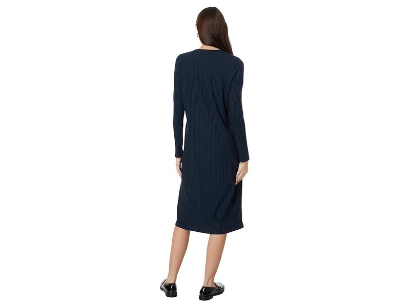 Crew Neck Calf Length Dress