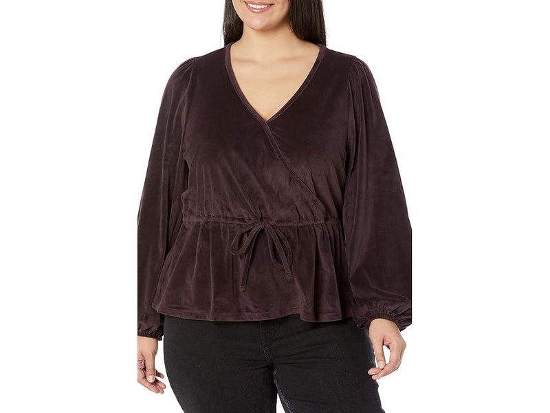 Plus Fuji Wrap Tie Top