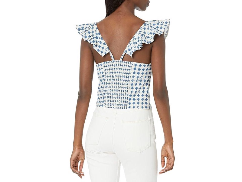 Shibori-Print V-Back Top