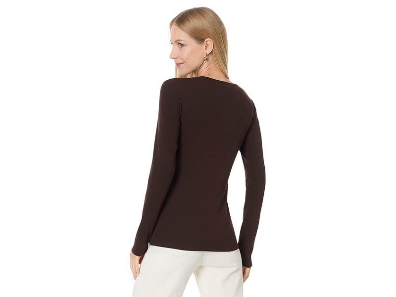 Cotton-Blend Long-Sleeve Top