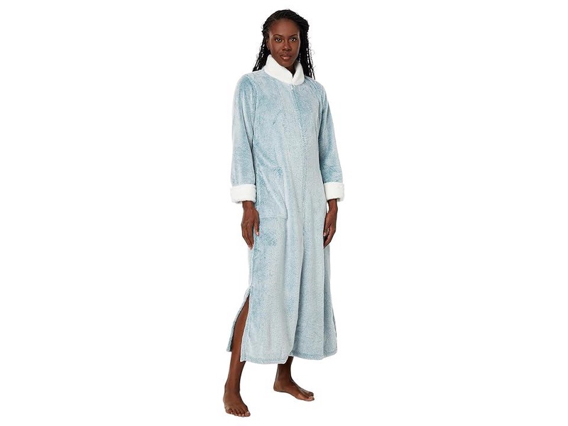 Frosted Cashmere Fleece Zip Robe