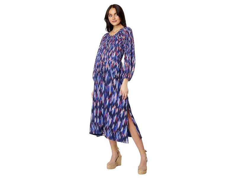 Iridescent Ikat Maxi Dress