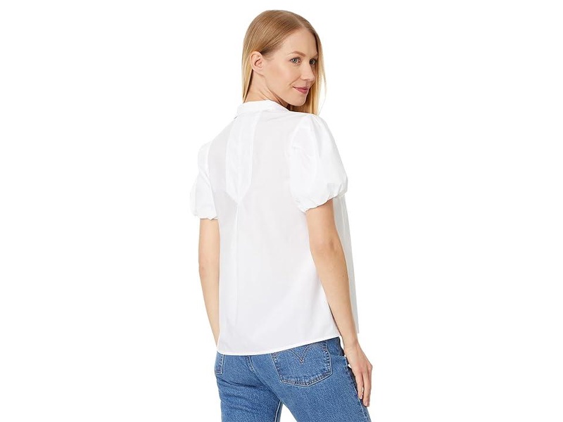 Oceana Poplin Puff Slv Top