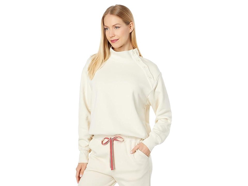 Button Neck Sweatshirt