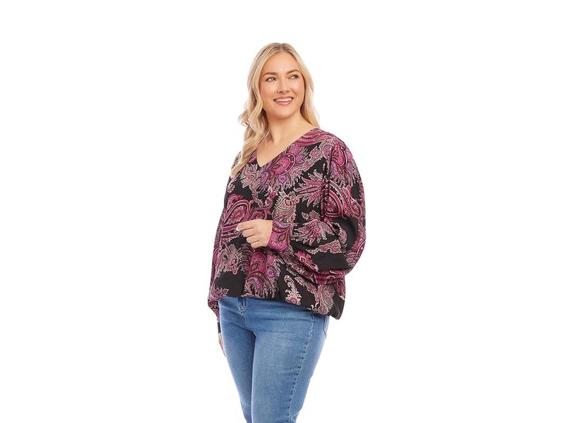 Plus Size V-Neck Blouse