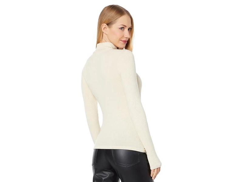 Rib Cutout Turtleneck