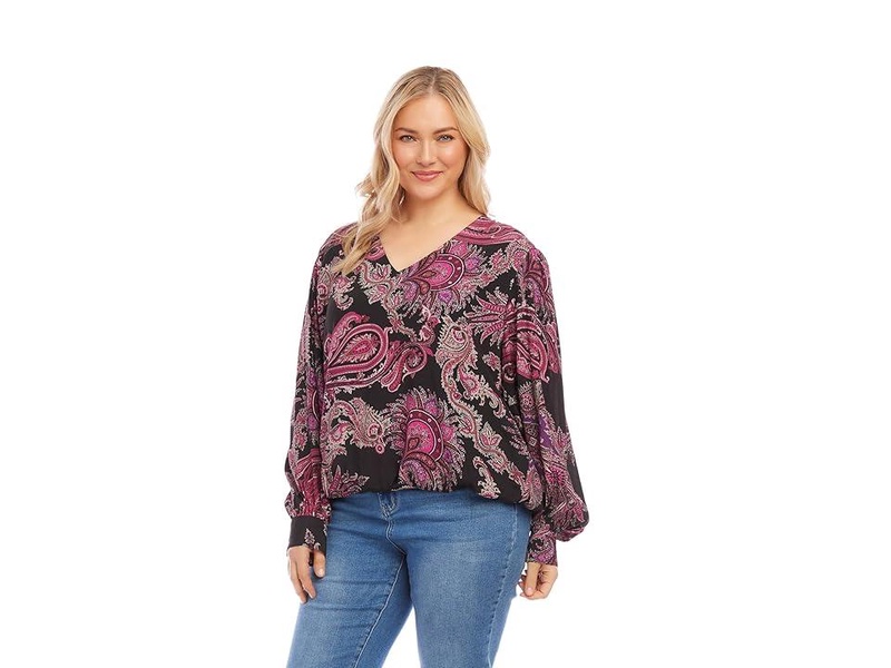 Plus Size V-Neck Blouse