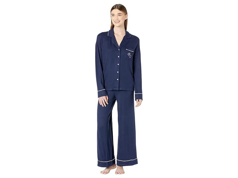 Long Sleeve Notch Long PJ Set