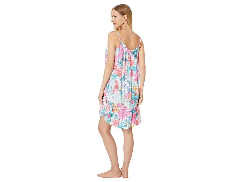 Tropical Sleeveless Short Gown