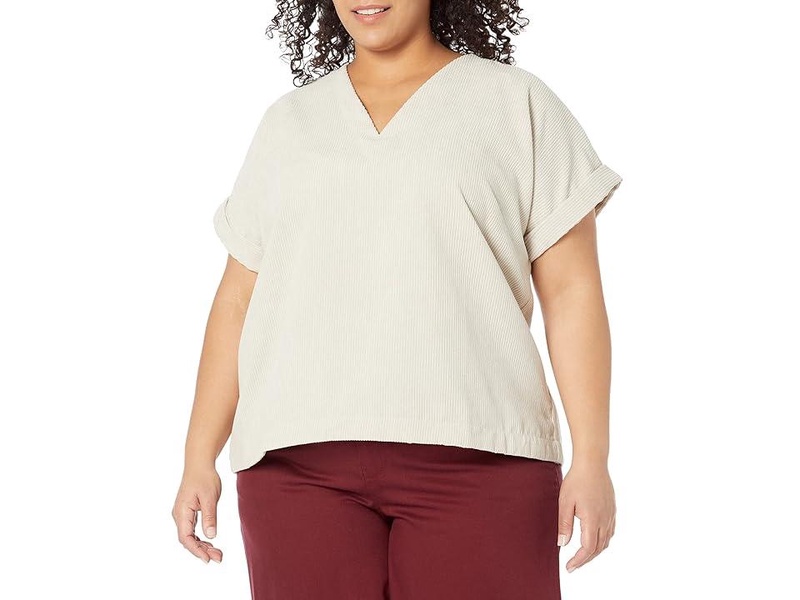 Plus Collette Top - Drapey Corduroy