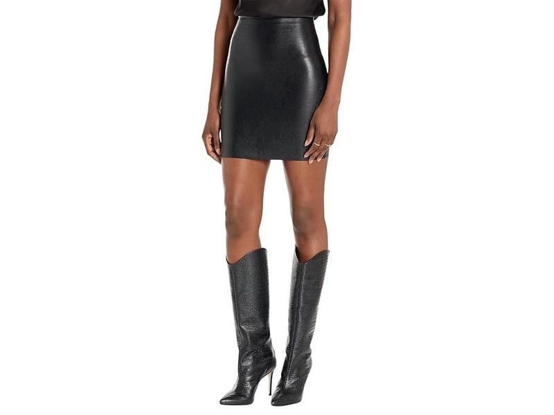 Faux Leather Mini-Skort SK08