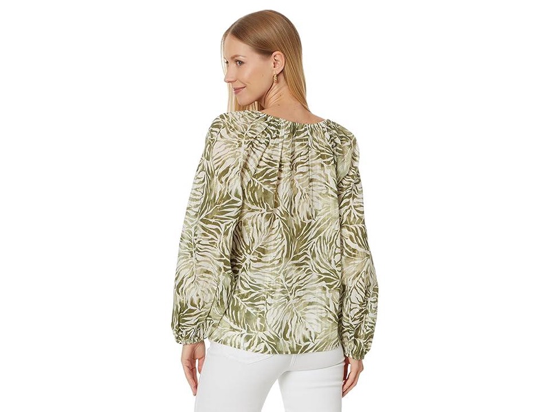 Monstera Mirage LS Peasant Top