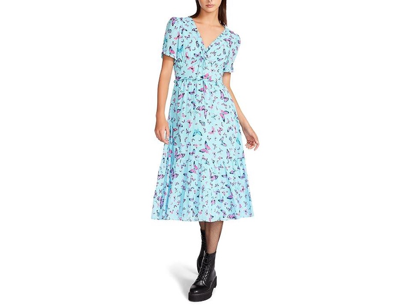 Butterfly Dance Cotton Voile Midi Dress