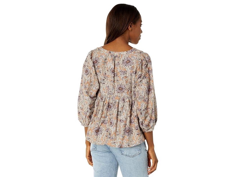 Printed Peasant Blouse