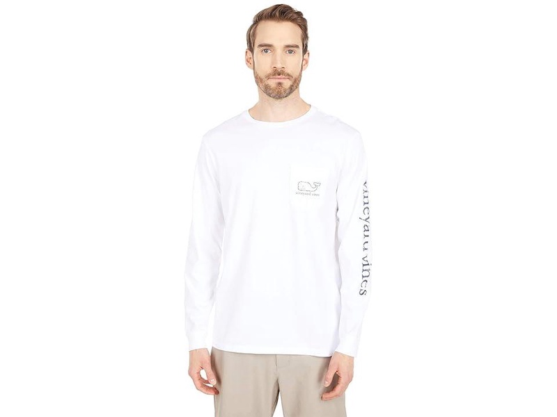 Long Sleeve Vintage Whale Pocket T-Shirt