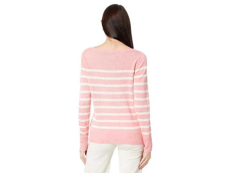 Linen Cashmere Stripe Boatneck