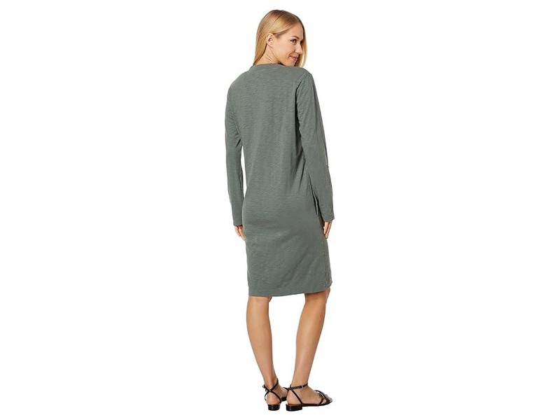 Sleeve Tab V-Neck Dress