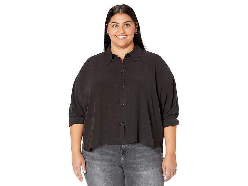 Plus Lusterweave Hartfield Crop Shirt